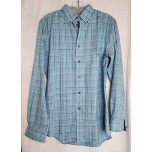 LL Bean Mens L Tall Wrinkle Free Kennebunk Sport Shirt‎ Slightly Fitted Plaid